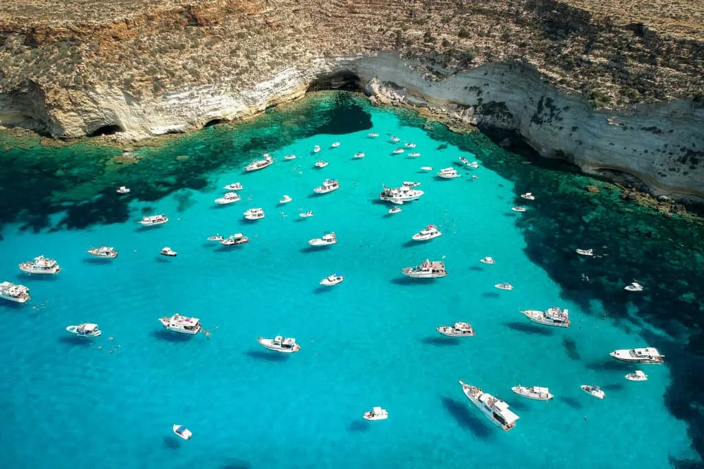 Lampedusa Island in Italy