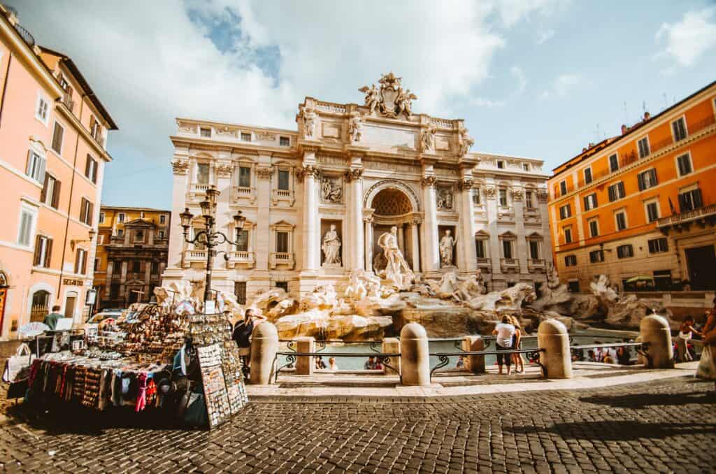 Trevi Fountain is an essential stop on a walking tour of Rome, Italy