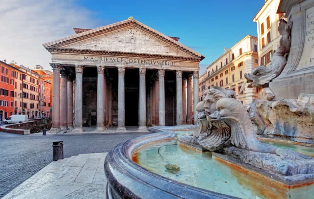 The Rome Pantheon is an essential stop on a self-guided walking tour of the city.