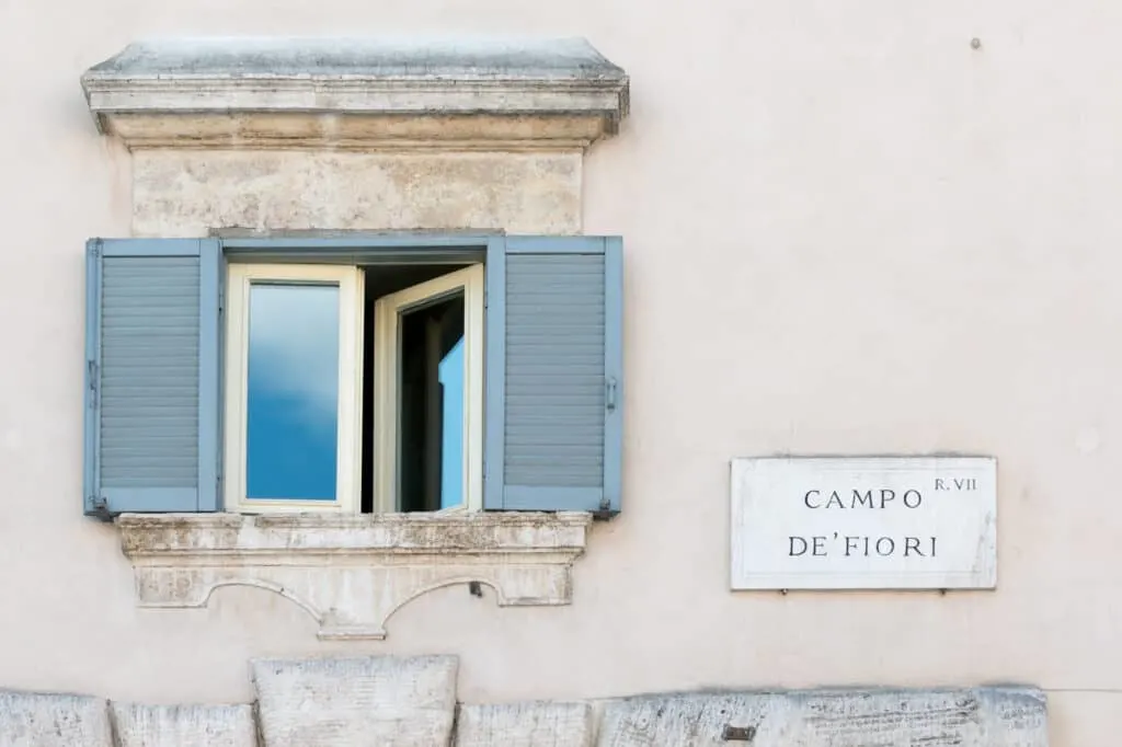 Campo de' Fiori is a must do in one day in Rome.