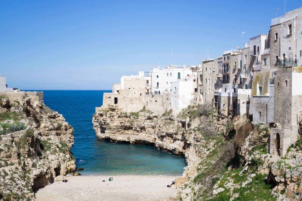 Polignano a Mare is one of the best beaches in Puglia, Italy