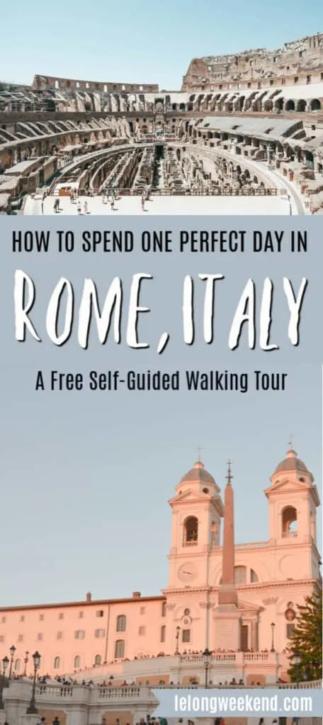 Wondering how to make the most of one day in Rome, Italy? We've created the ultimate free self-guided walking tour of Rome that takes in all the highlights while still allowing time for gelato stops along the way!