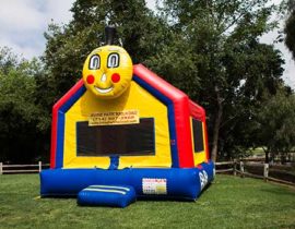 Train moon bounce house