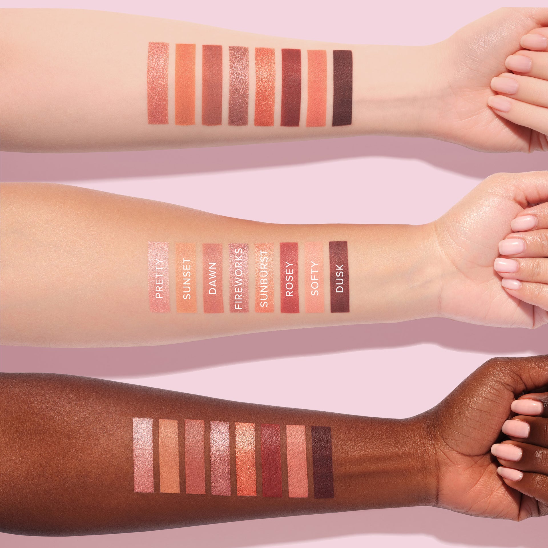 Glam To Go Mini Palette Arm Swatches